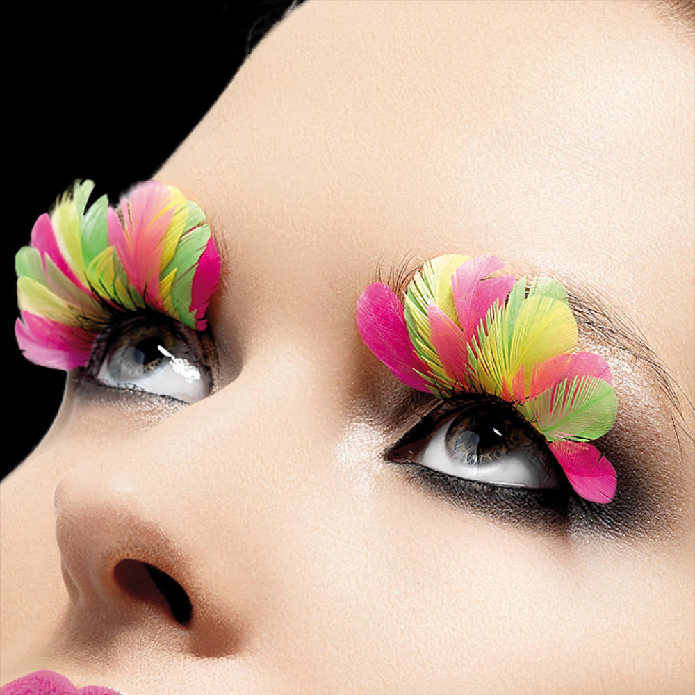 UV Neon Feather Eyelashes-