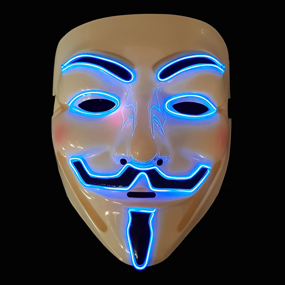 EL Wire Guy Fawkes Mask-