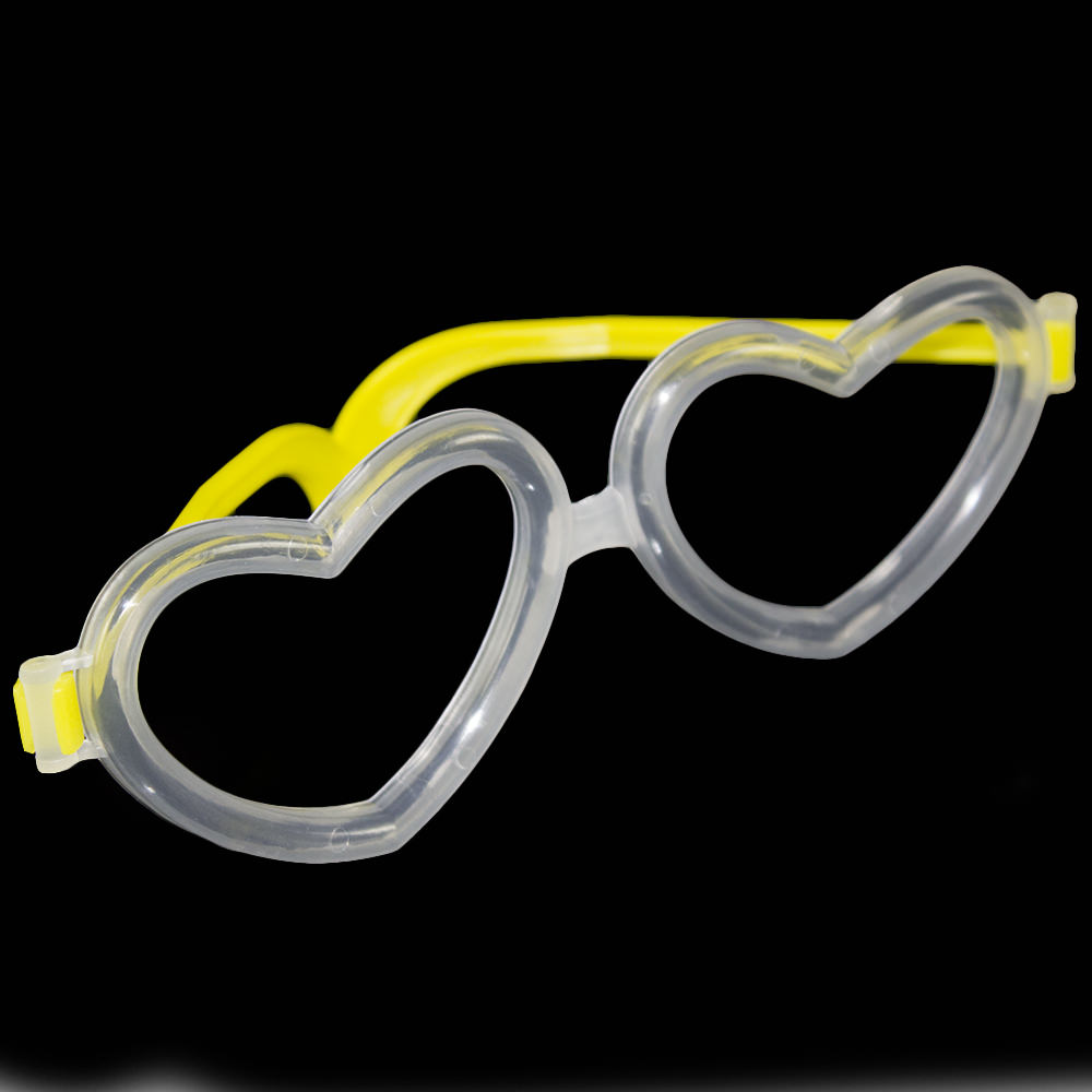 glow heart glasses