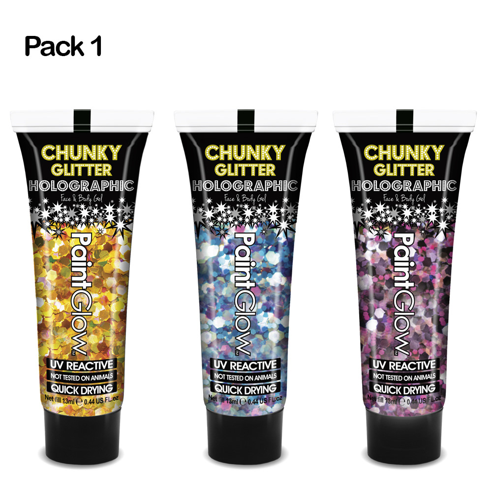 img-3 Pack UV Chunky Glitter Gel-0