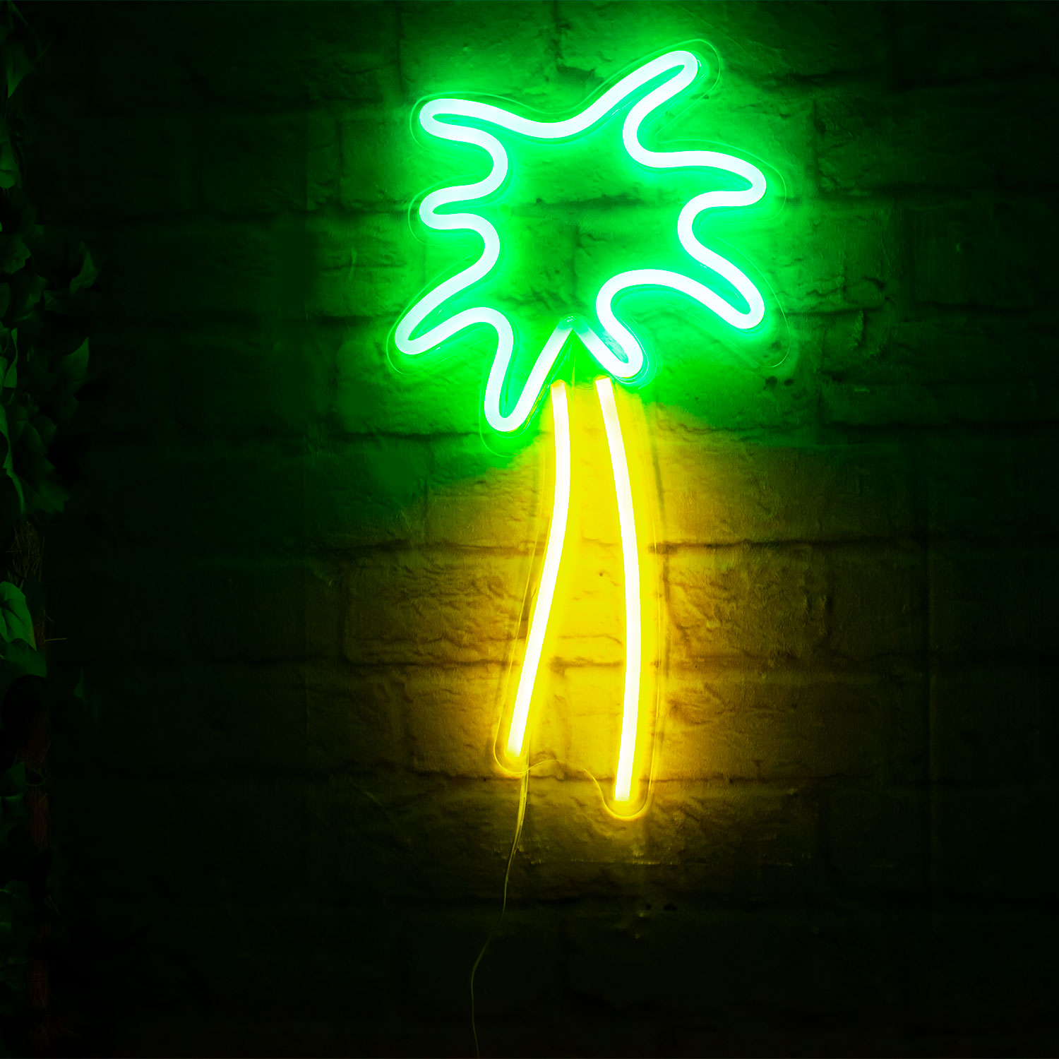 Large Neon Palm Tree Wall Light-