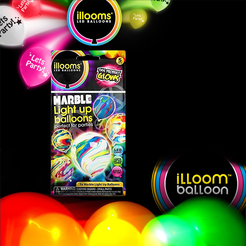 Illoom Balloons Marble 5 Pack-