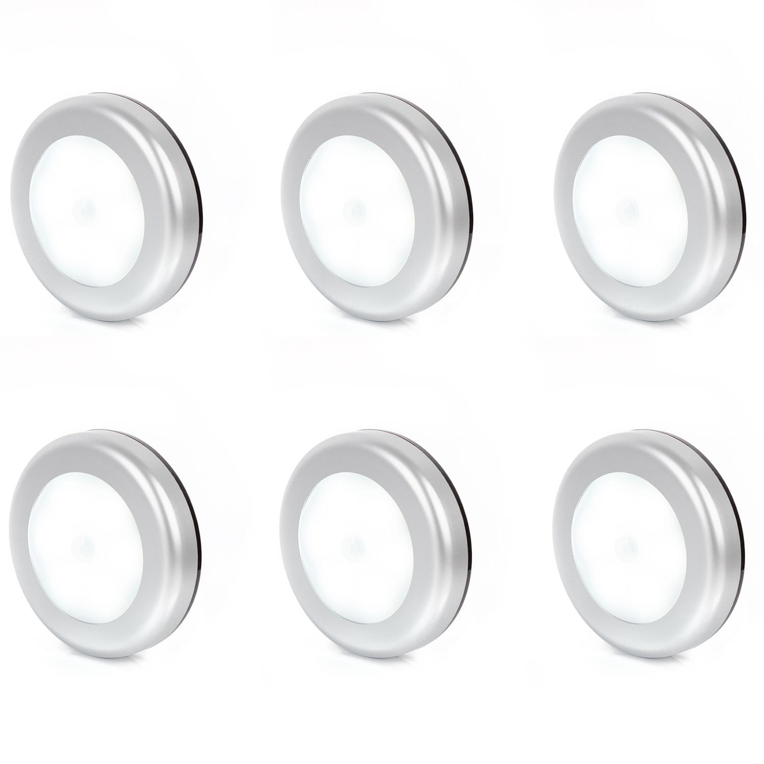 6 Pack Motion Sensor Closet Lights   RoundPIRLight6 