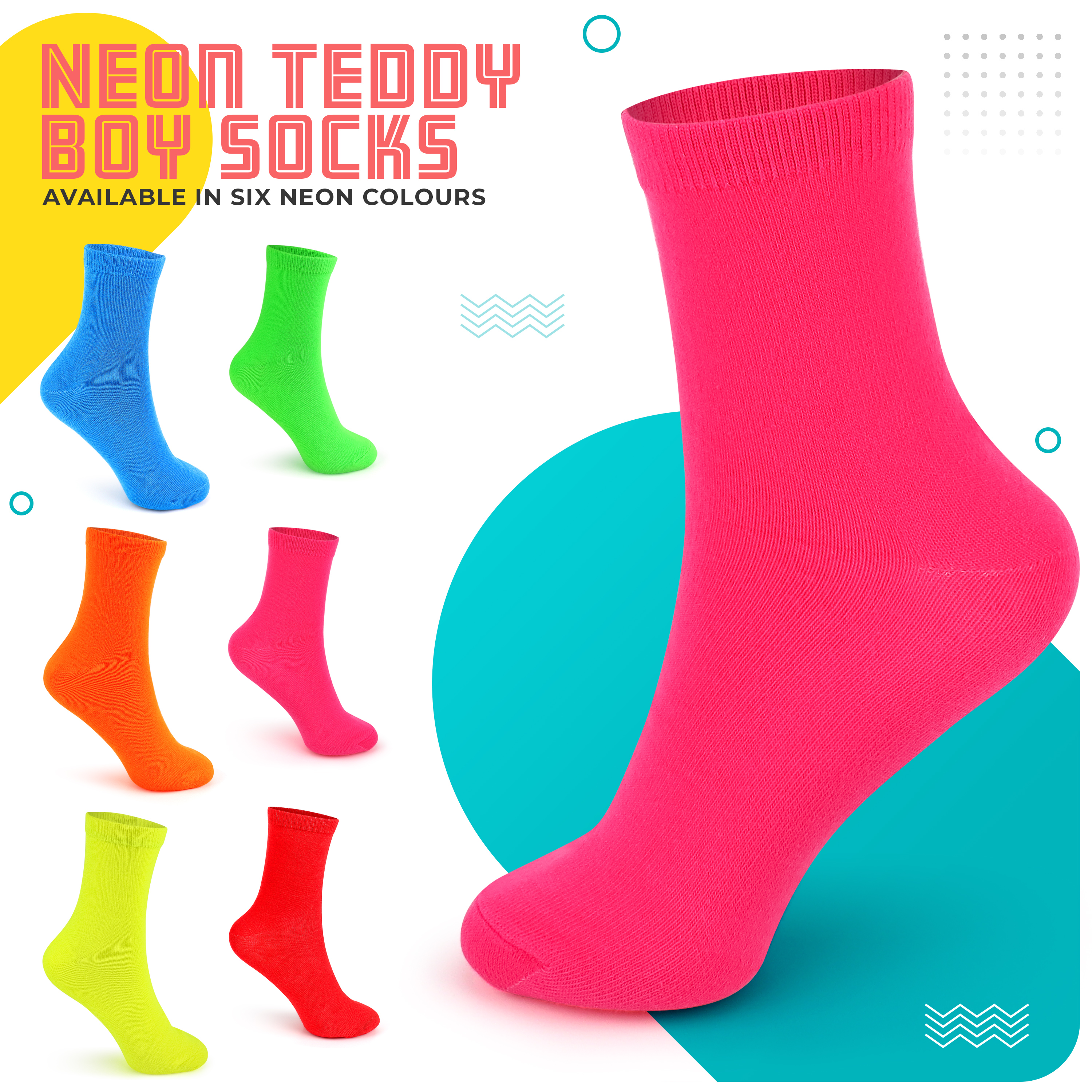 img-Neon Teddy Boy Socks-0