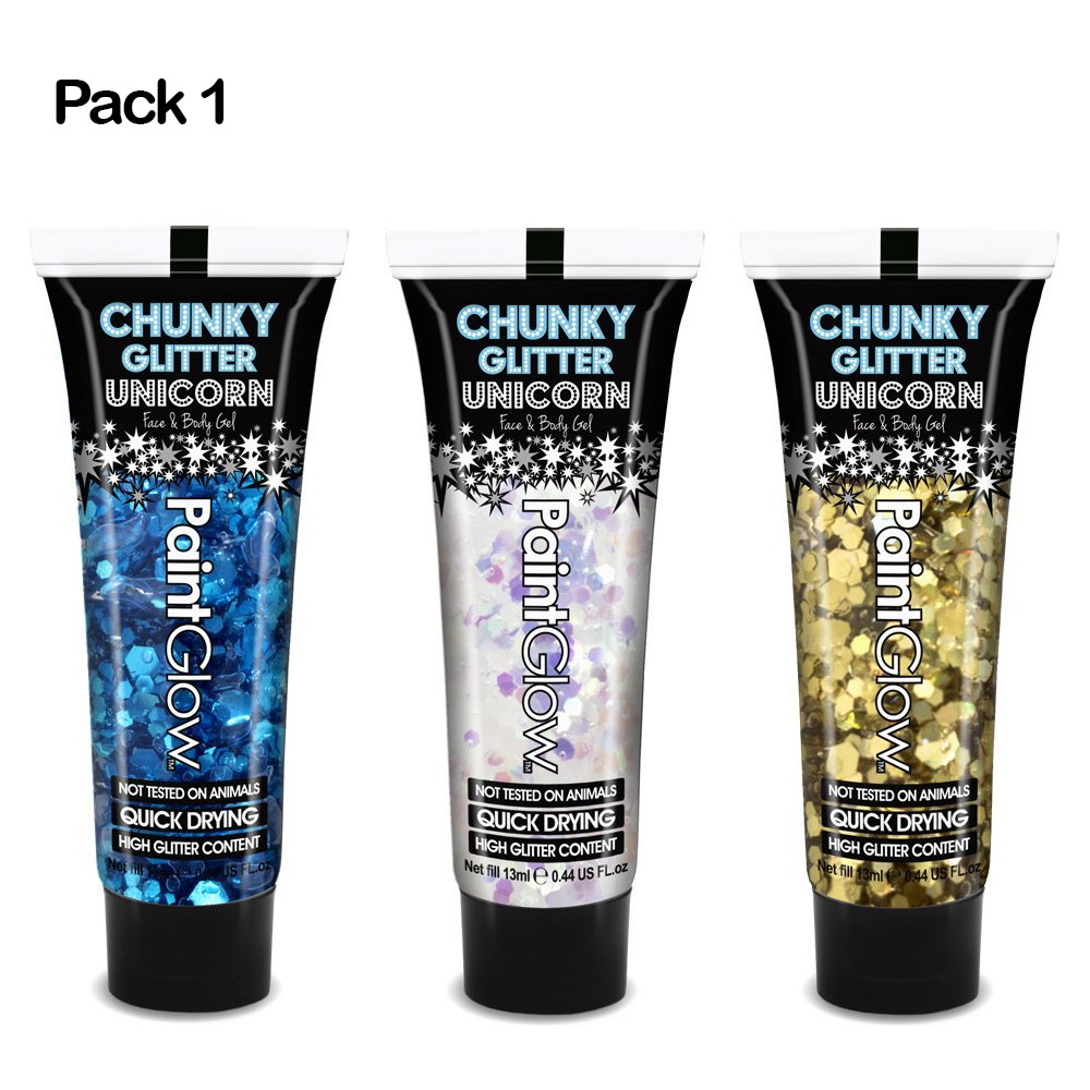 img-Pack of 3 Unicorn Glitter Gel-0